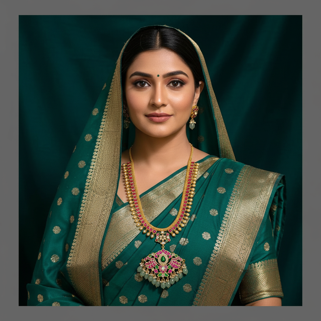 Beautiful Ruby Haram In Kundan - KH00259