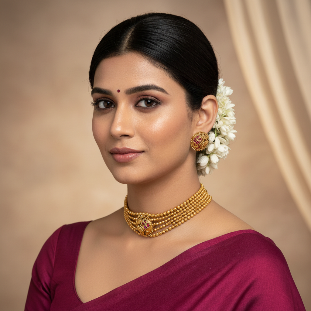 Rashmika Mandanna Gold Replica Choker - NN00902