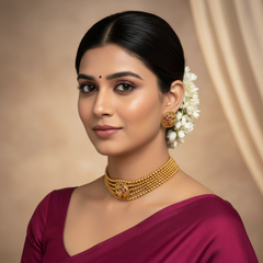 Rashmika Mandanna Gold Replica Choker - NN00902