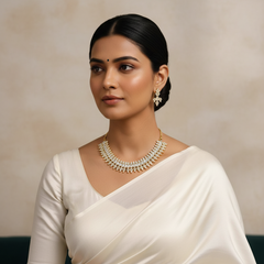 Daimond Look Alike White CZ Stone Necklace - NN00864