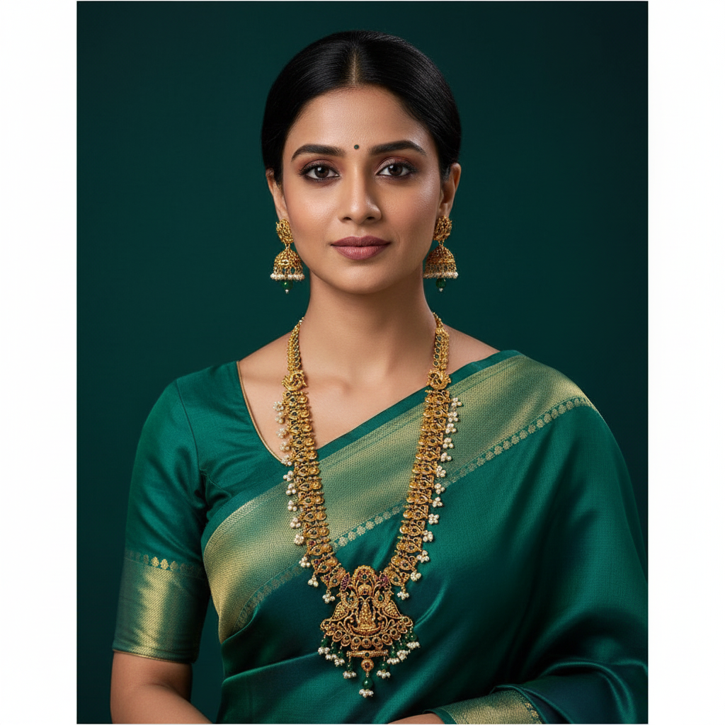 Nakshi Long Lakshmi Haram - NH00430