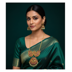 Antique Nakshi Haram with Beautiful Pendent - NH00126