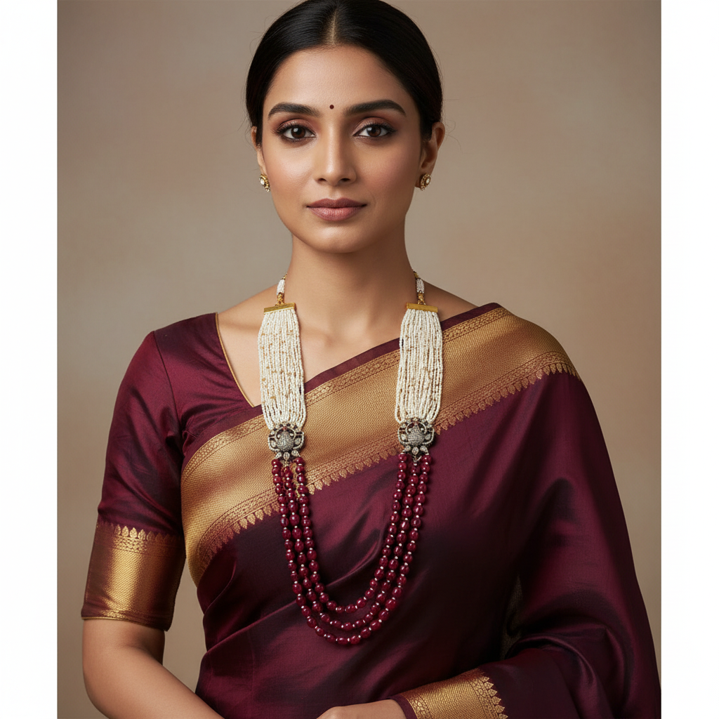 Layer Pearl And Beads Haram - PB00596