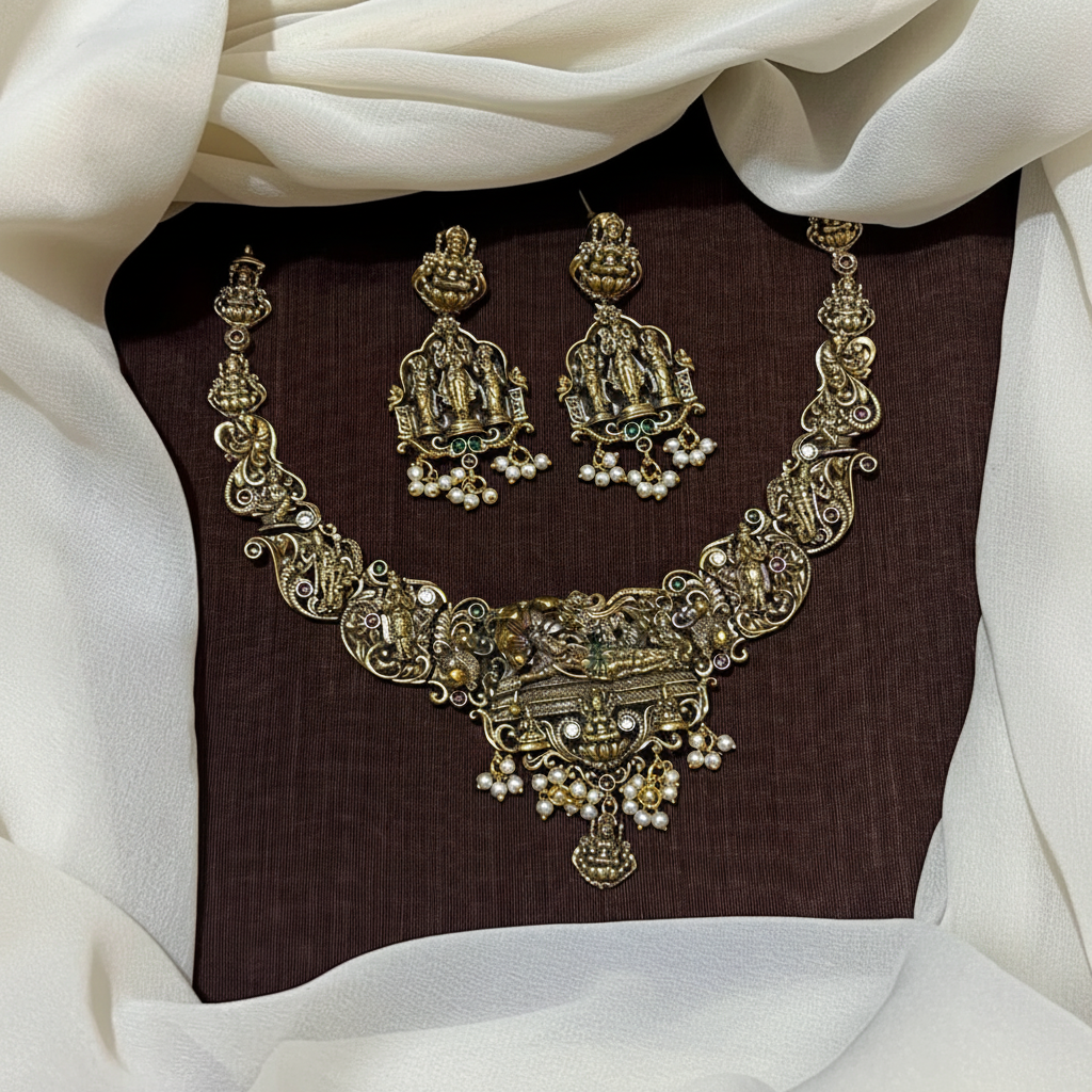 Anantha Padmanabha swamy Victorian Polish neckpeice - NN0042