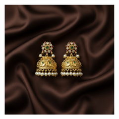 Nakshi Temple Collections Jhumki - NE00651