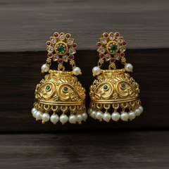Nakshi Temple Collections Jhumki - NE00651