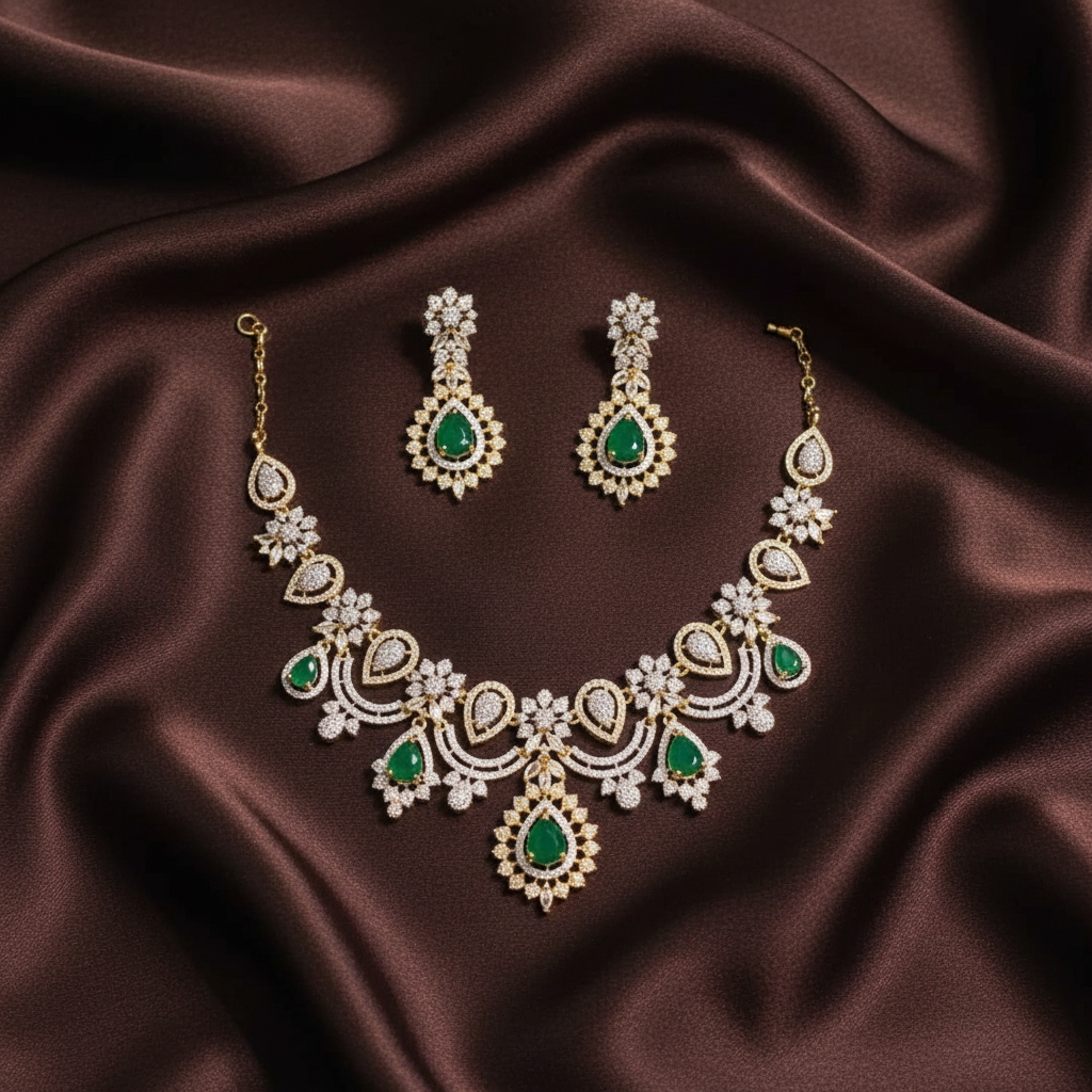 Emerald Designer Daimond Set - DN0033