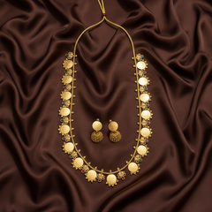 Lakshmi Kaasu Long Haram With Jhumki - NH0018