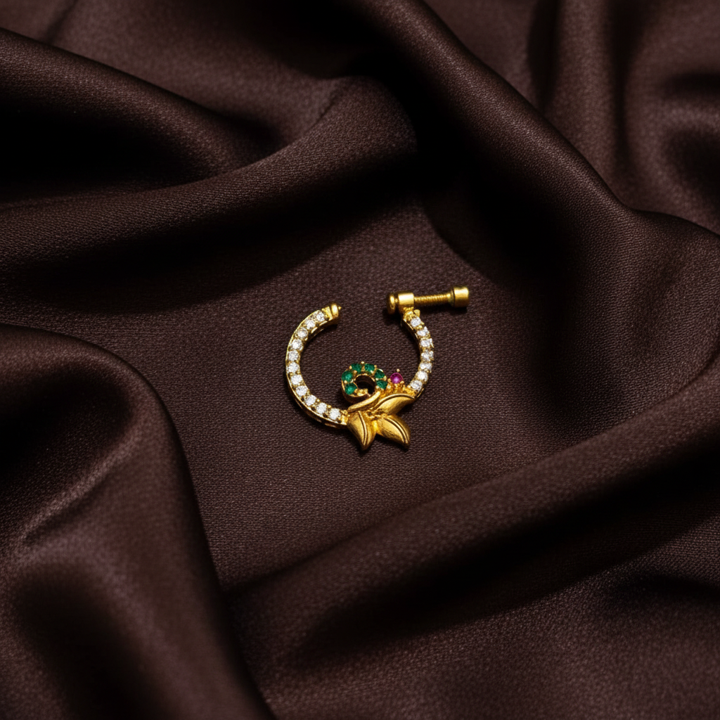 White CZ Nose Pin -NR0059