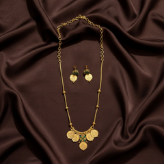 Micro Gold polish Cute Kasu Necklace - NN00963