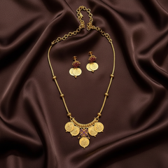 Micro Gold polish Cute Kasu Necklace - NN00963