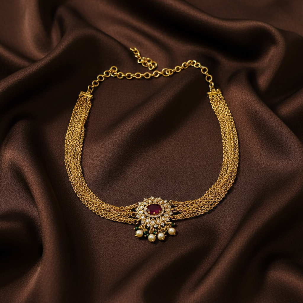 Thin Layer Antique Polish Necklace - NN00876