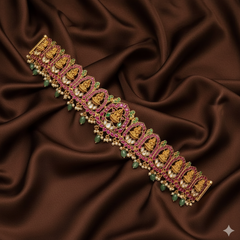 Lakshmi Pota stone Antique Polish Waist belt - WB0032