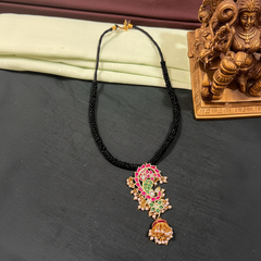 Black Dori With Kundan Pendant - BD00143