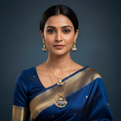 Jadau Blue Stone Invisible Layer Set - KN00600