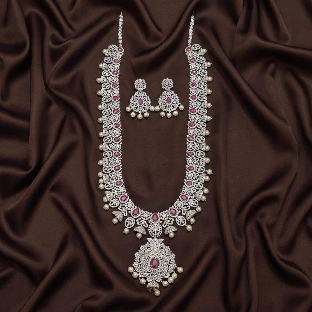 Diamond Long Haram in Ruby Stone - DH0022