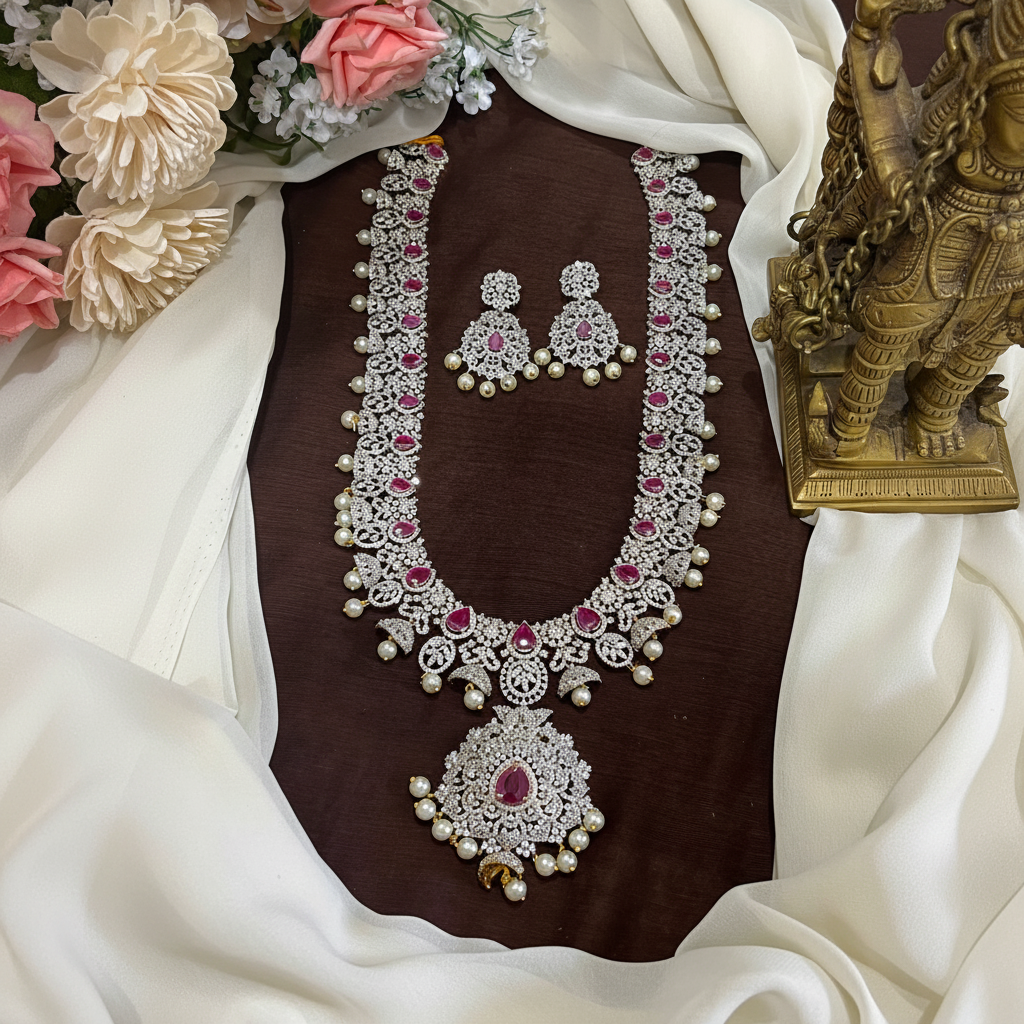 Diamond Long Haram in Ruby Stone - DH0022
