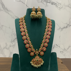 Jadau Bottu Haram With Jhumkis - KH00386
