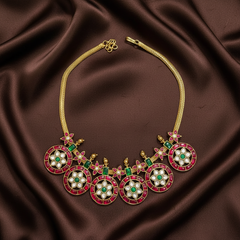 Jadau Short Bottu Jadau Necklace - KN00601