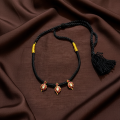 Cute 3 Jadau Mango Pendant Dori - BD007