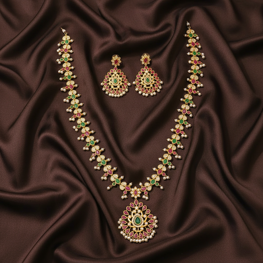 Beautiful Multi Colour Haram in Nakshi -  NH00297