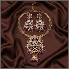 Beautiful Elephant Pendant Necklace in Victorian - VN00173