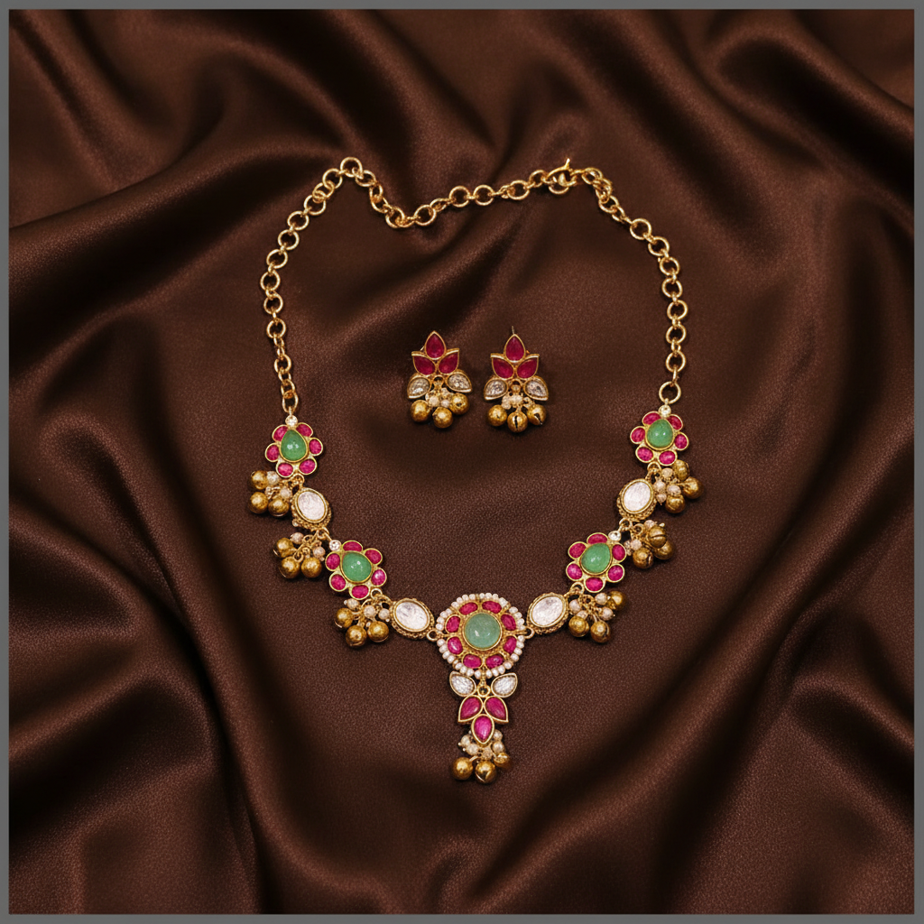 Beautiful Flower Necklace In Victorian - VN0098