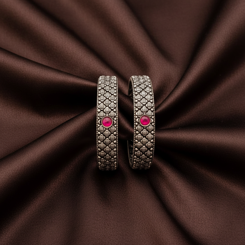 Antique Silver Bangles - BG00417