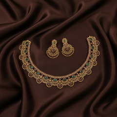 Antique Multi colour Necklace in Nakshi - NN00536