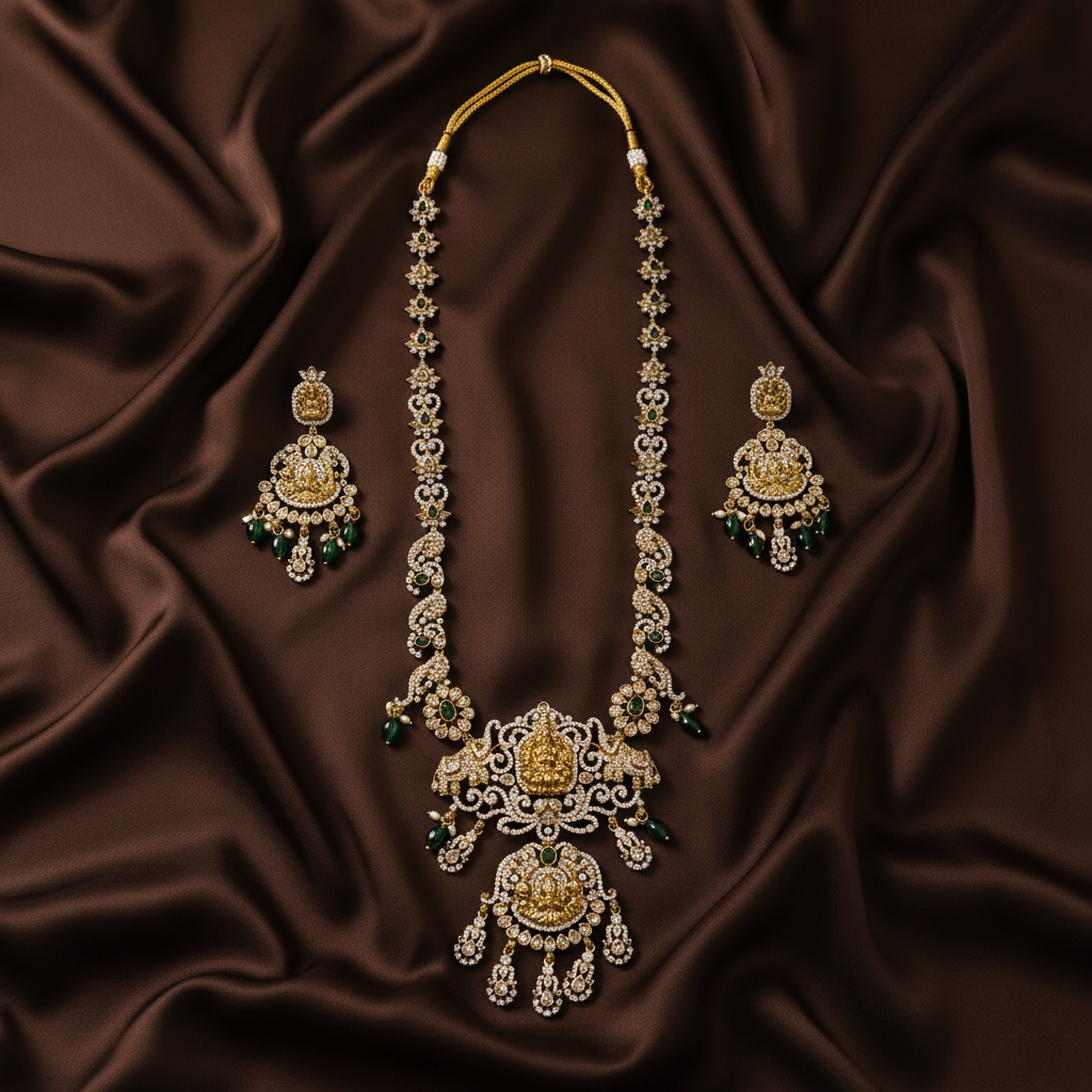 Antique Haram with lakshmi pendent in Victorian - VH0050