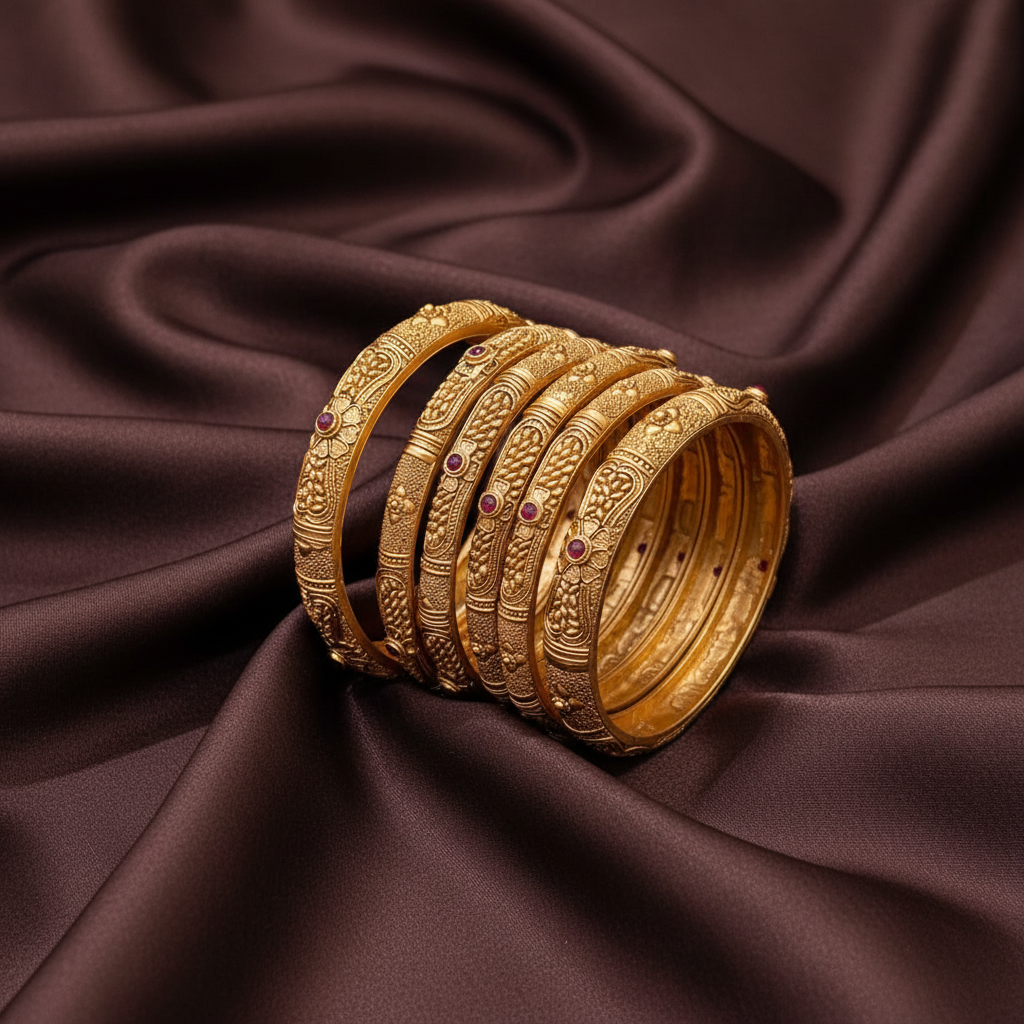Beautiful Flower Bangles - BG00367
