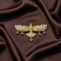 Jadau Broad Gandaberunda Pendant with Back Hook - KP00206
