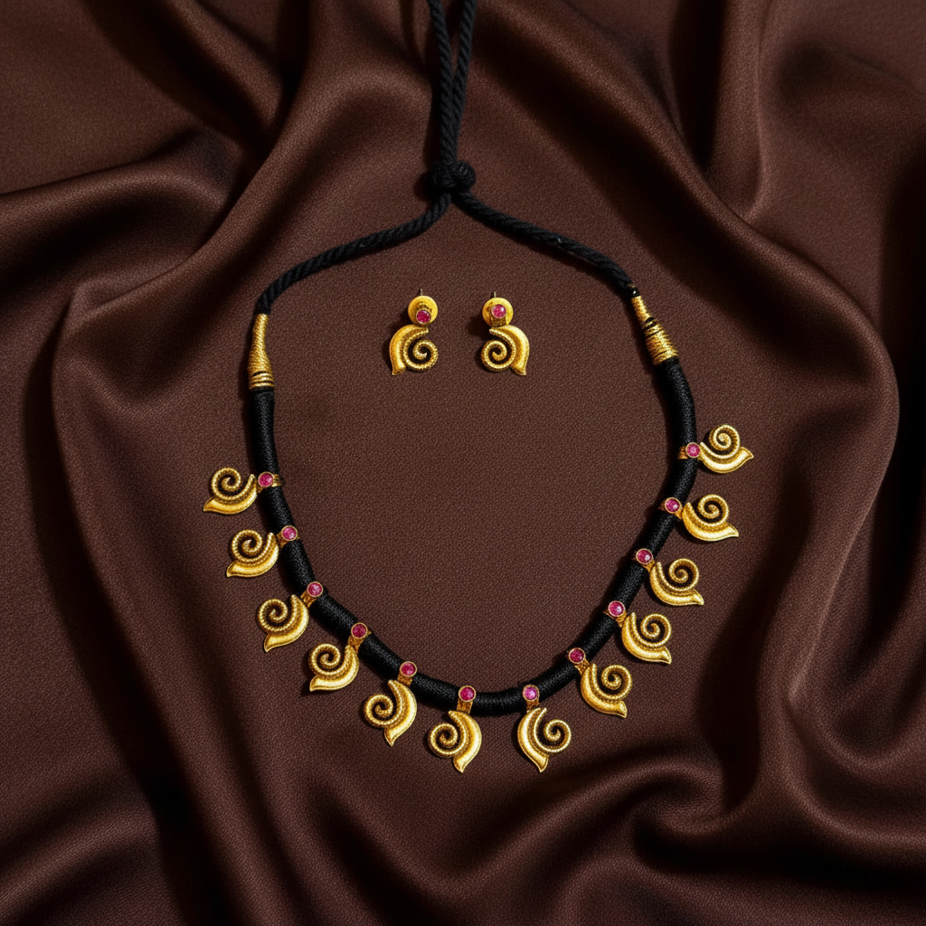 Beautiful Nakshi Finish Black Dori - BD00166