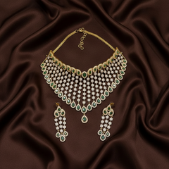 Daimond Replica heavy Choker With Earrings - DN0098