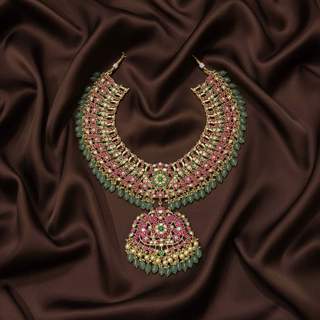 Jadau Grand Bridal Neckalce - KN00670