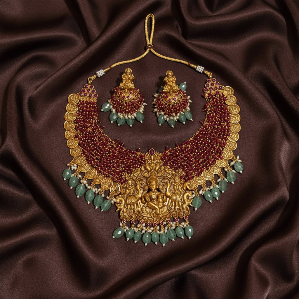 Ruby Grand Lakshmi Bridal Neckalce - NN00951