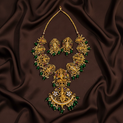 Matt Gold Polish Dasavatarm Necklace - NN00865