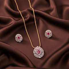 Beautiful Nakshi Chain With Daimond Pendant - DN0072
