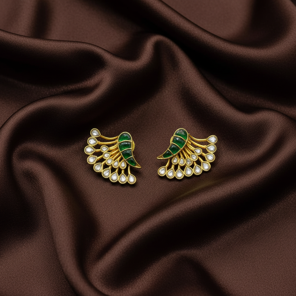 Designer Jadau Kundan Ear Studs - KE00573