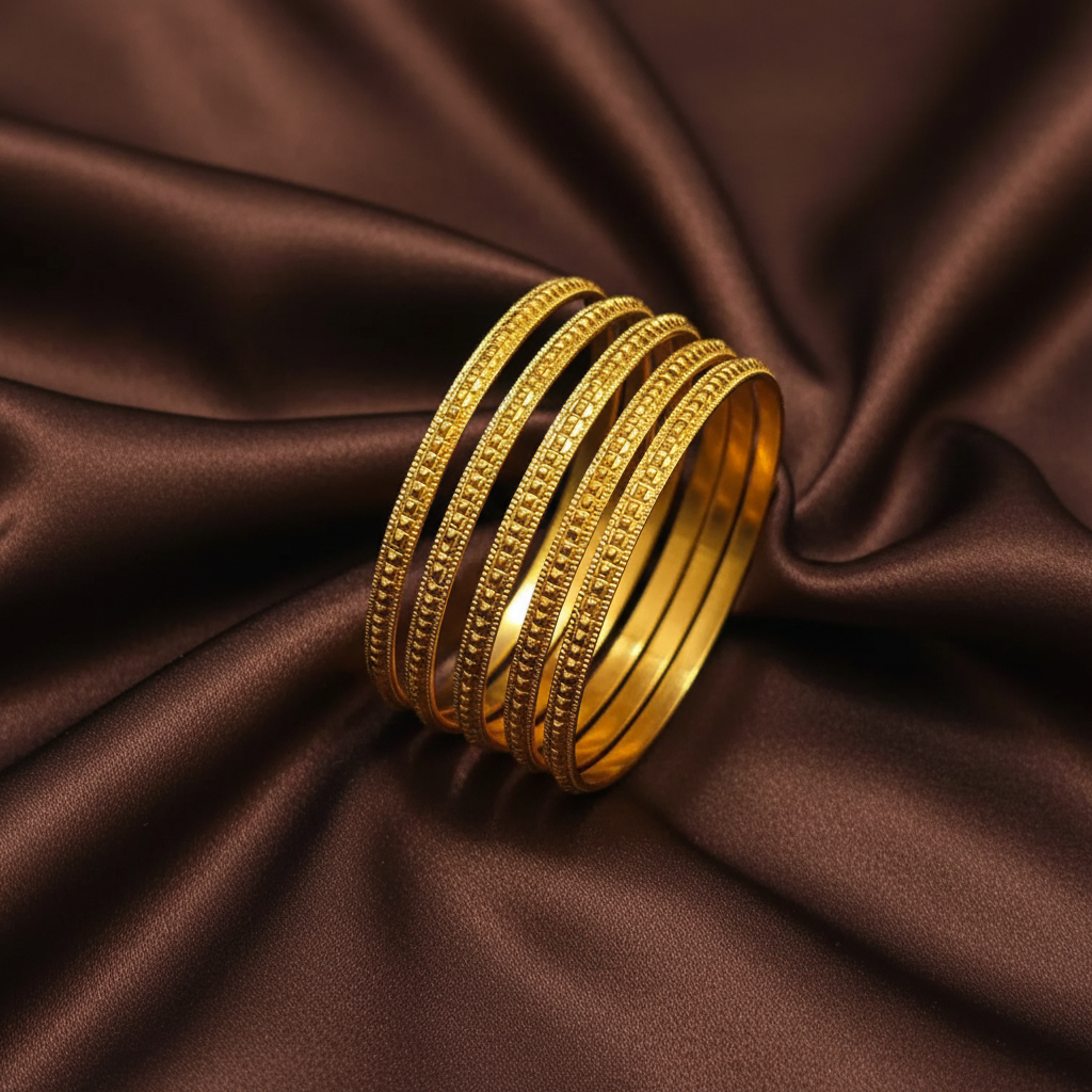 Gold Polish Bangles - BG00703