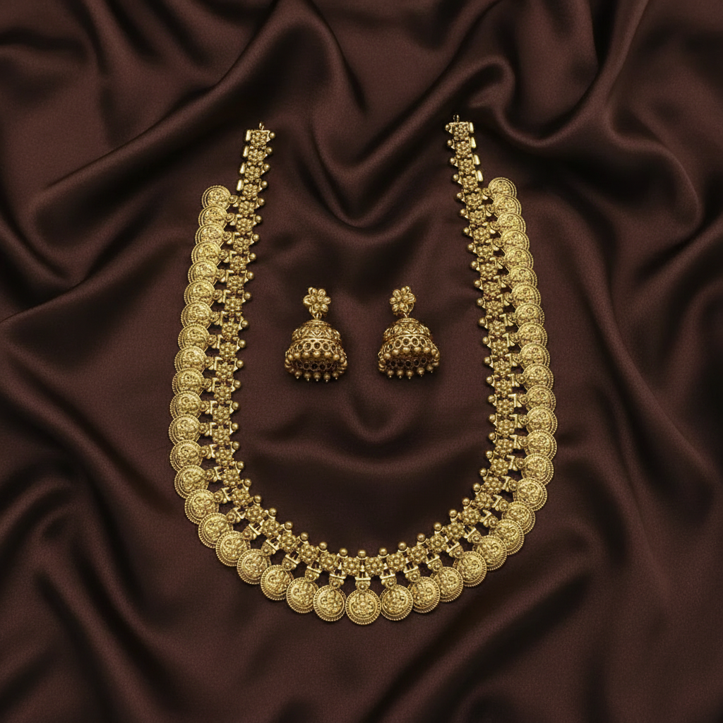 Plain Kaasu With Jhumki - NH00490