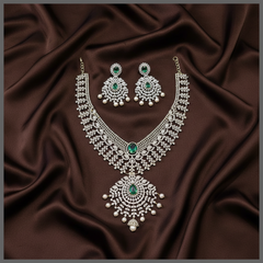 Classy Daimond Look Alike Haram with earrings - DH001