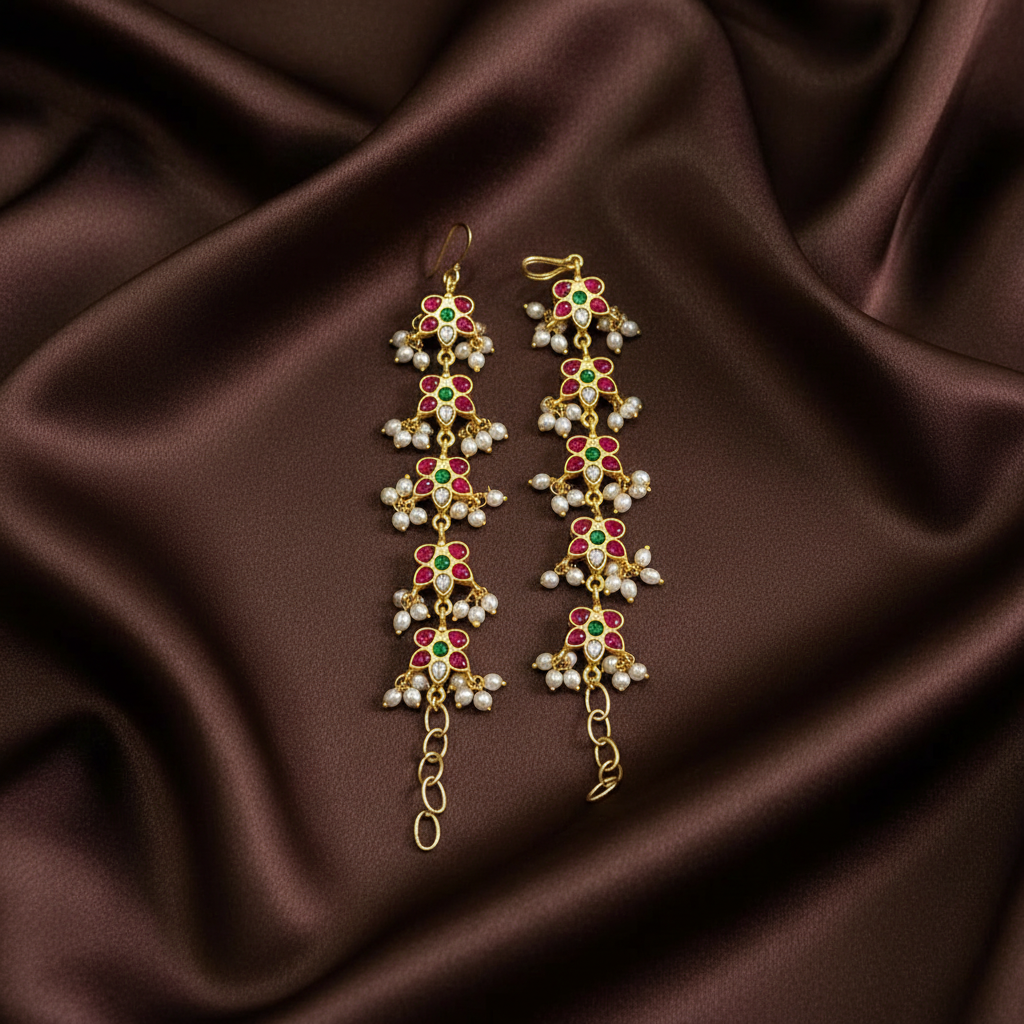 Jadau Flower Pattern Vintage Maatil - MT00112
