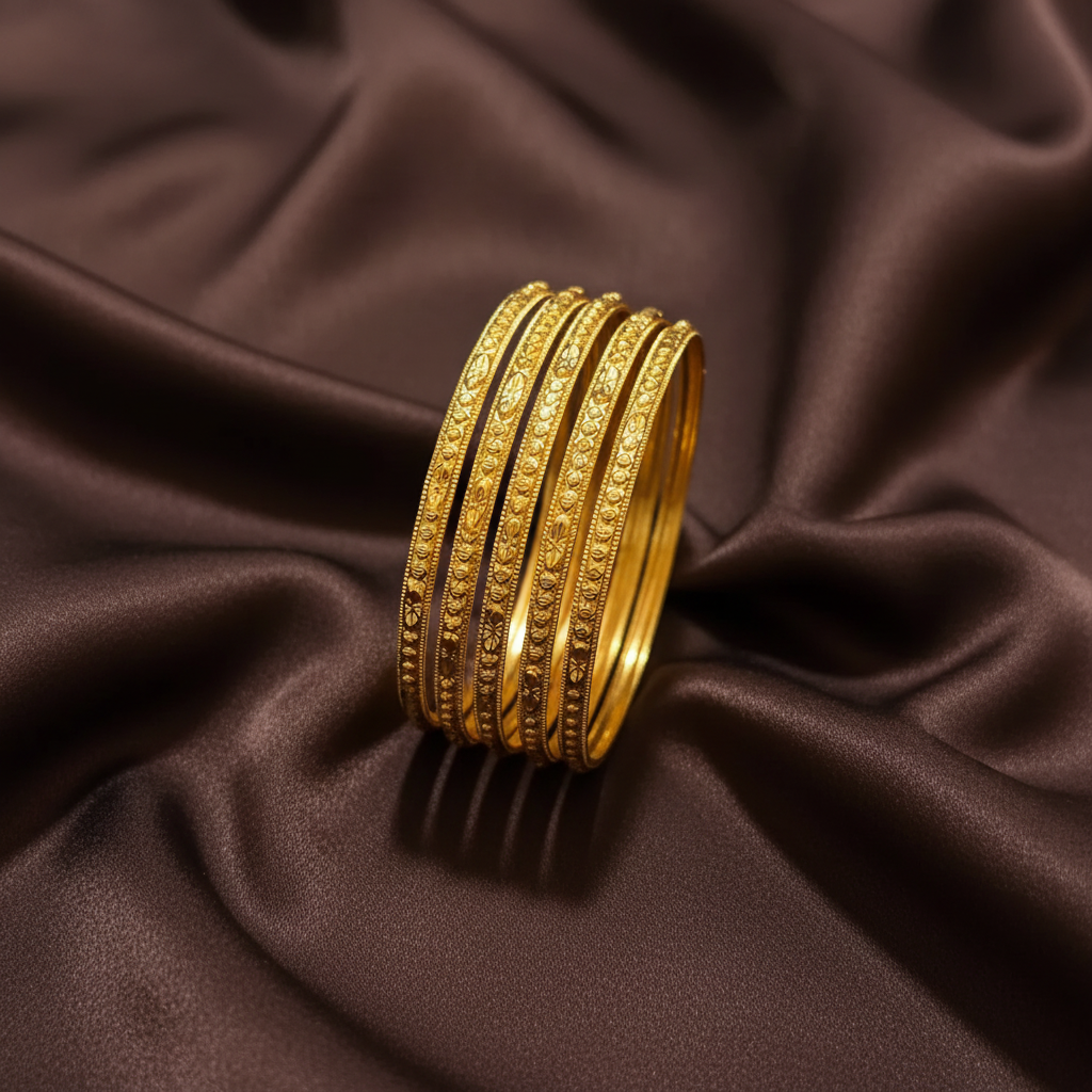 Gold Polish Bangles - BG00703