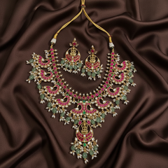 Jadau Peacock Necklace - KN00631
