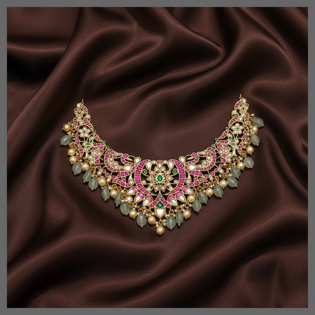Beautiful Elegant Necklace in Kundan - KN00339