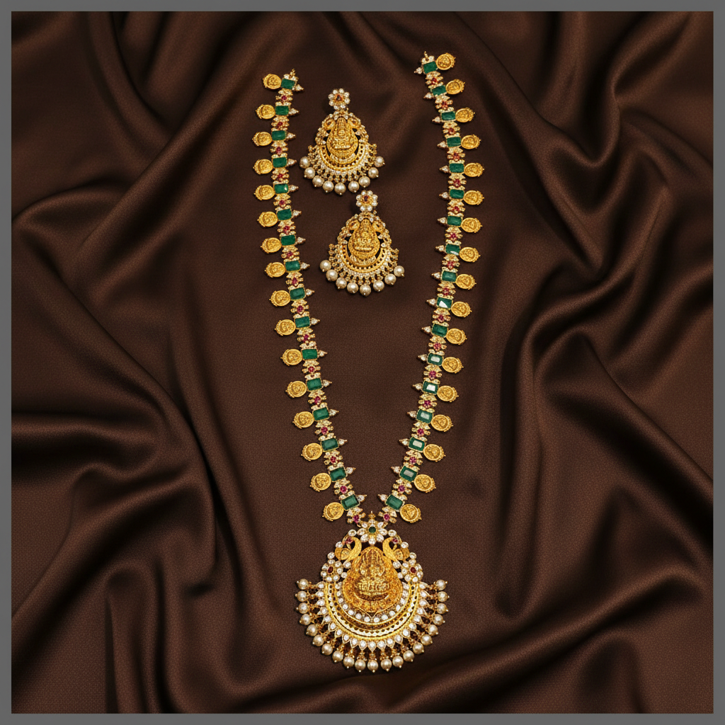 Beautiful Lakshmi Haram In Nakshi - NH00228