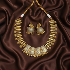 Nakshi Gold Painted Designer Neckalce - NN00341