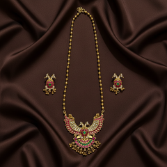Gandaberunda pendant set With Earrings - NH00492