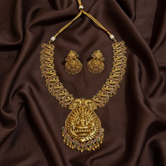 Nakshi Lakshmi Broad Pattern Necklace - NH00189